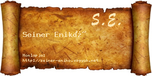 Seiner Enikő névjegykártya