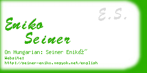 eniko seiner business card